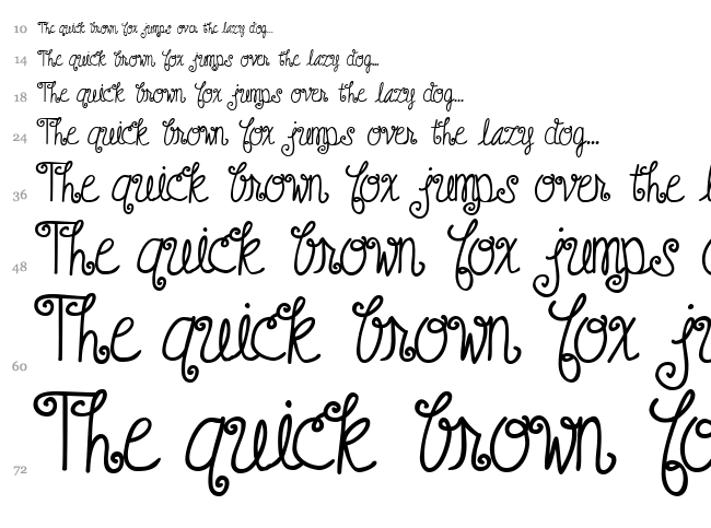 Austie Bost Bumblebee font waterfall